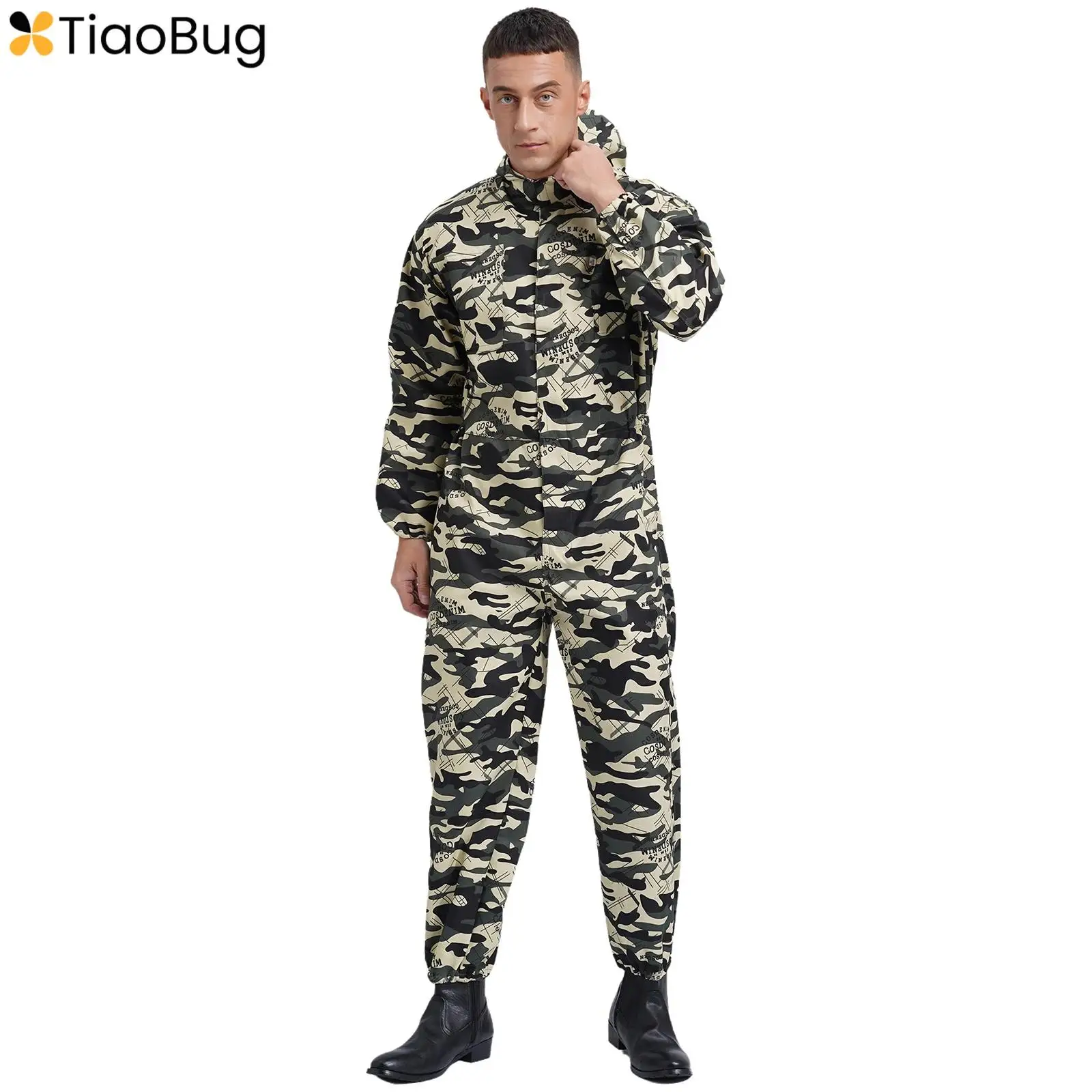 Men's Dustproof Hooded Coverall Garment Long Sleeve Half Zipper Big Pockets Overalls Jumpsuit Dungarees Workshop Work Clothes
Men's Dustproof Hooded Coverall Garment Long Sleeve Half Zipper Big Pockets Overalls Jumpsuit Dungarees Workshop Work Clothes