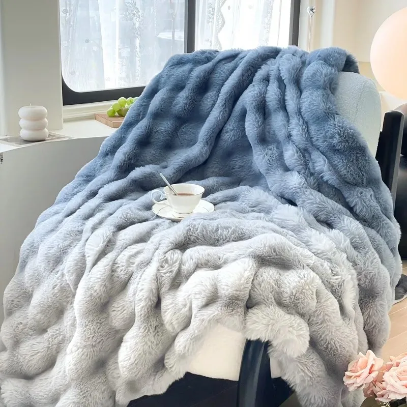Gradient Blue and Grey Colorful Winter Warm Luxury Faux Rabbit Hair blanket Throw Blanket Sofa Cover leisure blanket
Gradient Blue and Grey Colorful Winter Warm Luxury Faux Rabbit Hair blanket Throw Blanket Sofa Cover leisure blanket