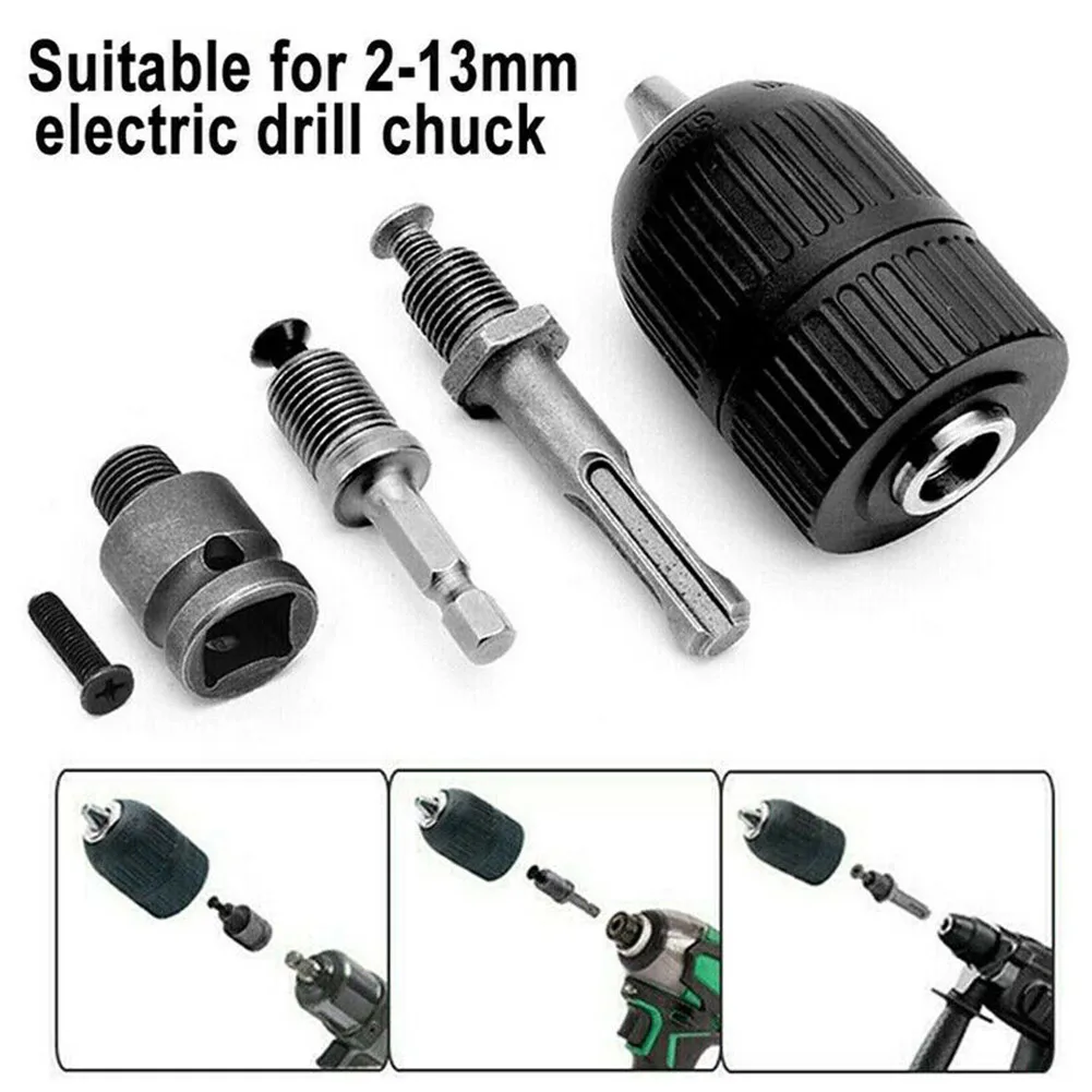 Keyless Chuck Drill Chuck Adapter For 2--13mm Shank Drills Keyless Chuck Metal+plastic Quick Change Set Three-jaw
Keyless Chuck Drill Chuck Adapter For 2--13mm Shank Drills Keyless Chuck Metal+plastic Quick Change Set Three-jaw