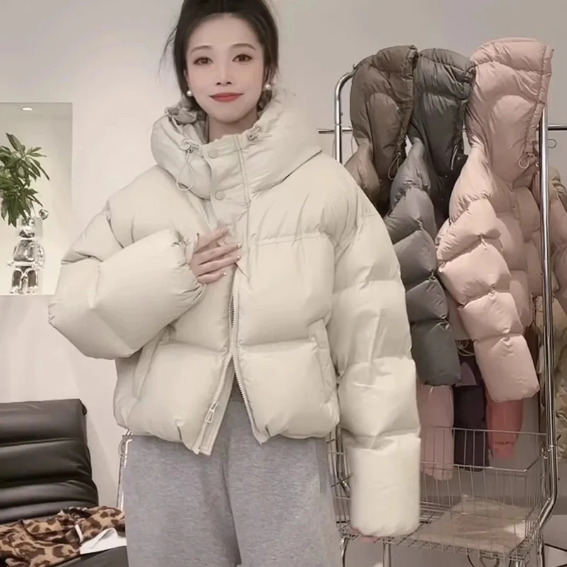 Gidyq Women Streetwear Hooded Parkas Winter Korean Fashion Cropped Loose Puffer Coats Casual Female Thick Warm Puffy Jacket New
Gidyq Women Streetwear Hooded Parkas Winter Korean Fashion Cropped Loose Puffer Coats Casual Female Thick Warm Puffy Jacket New