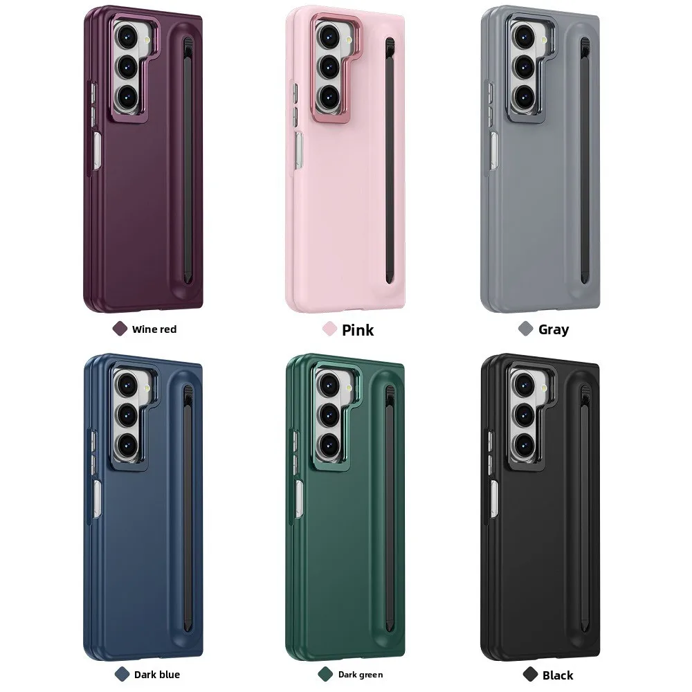 Business Lens Bracket Premium Film Integrated Case For Samsung Galaxy Z Fold 7 6 5 4 3 With Pen Slot Holder Anti-Drop Hard Cover Business Lens Bracket Premium Film Integrated Case For Samsung Galaxy Z Fold 7 6 5 4 3 With Pen Slot Holder Anti-Drop Hard Cover
