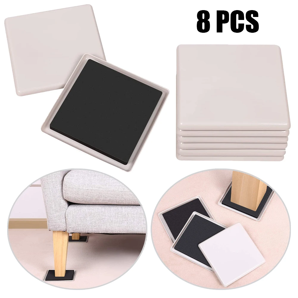 8pcs Square Furniture Sliders For Carpet Heavy Duty Furniture Slider Movers Gliders Moving Pad Anti-abrasion Floor Protector Mat
8pcs Square Furniture Sliders For Carpet Heavy Duty Furniture Slider Movers Gliders Moving Pad Anti-abrasion Floor Protector Mat