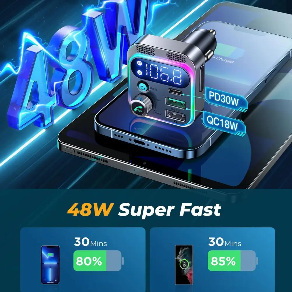 Автомобильный MP3 практичный с высокой совместимостью басовый звук Bluetooth-совместимый 5,0 автомобильный аудиоприемник зарядное устройство аудио аксессуары
Автомобильный MP3 практичный с высокой совместимостью басовый звук Bluetooth-совместимый 5,0 автомобильный аудиоприемник зарядное устройство аудио аксессуары