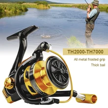 Fishing Spinning Reel Metal Spool Fishing Wheel 10kg Max. Drag 5.2:1 High Speed Carp Fishing Saltwater Reel TH2000-8000
Fishing Spinning Reel Metal Spool Fishing Wheel 10kg Max. Drag 5.2:1 High Speed Carp Fishing Saltwater Reel TH2000-8000