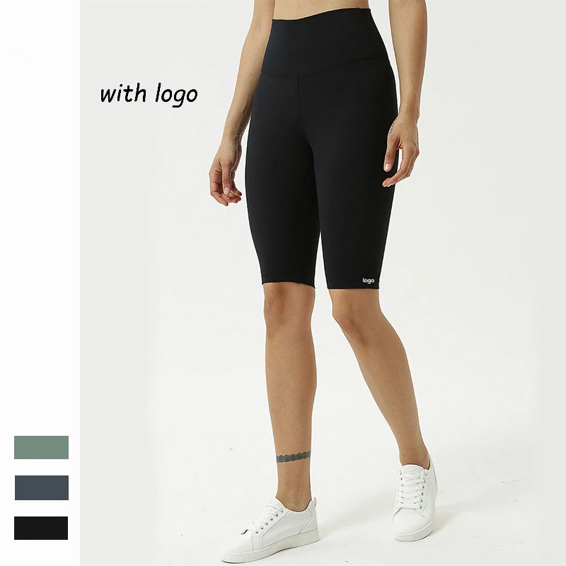 

Yoga Shorts Fitness Capris Running Sports Yoga Sweating Pants New Double Face Brushed Nude Feel Hip Lifting Tights with Pocket