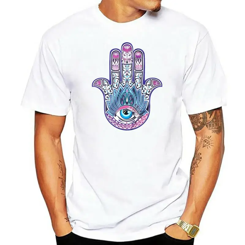 

Hamsa Hand T Shirt Love Peace Animals Are Friends Boho Festival Yoga Namaste Cool Casual pride t shirt men Unisex New Fashion