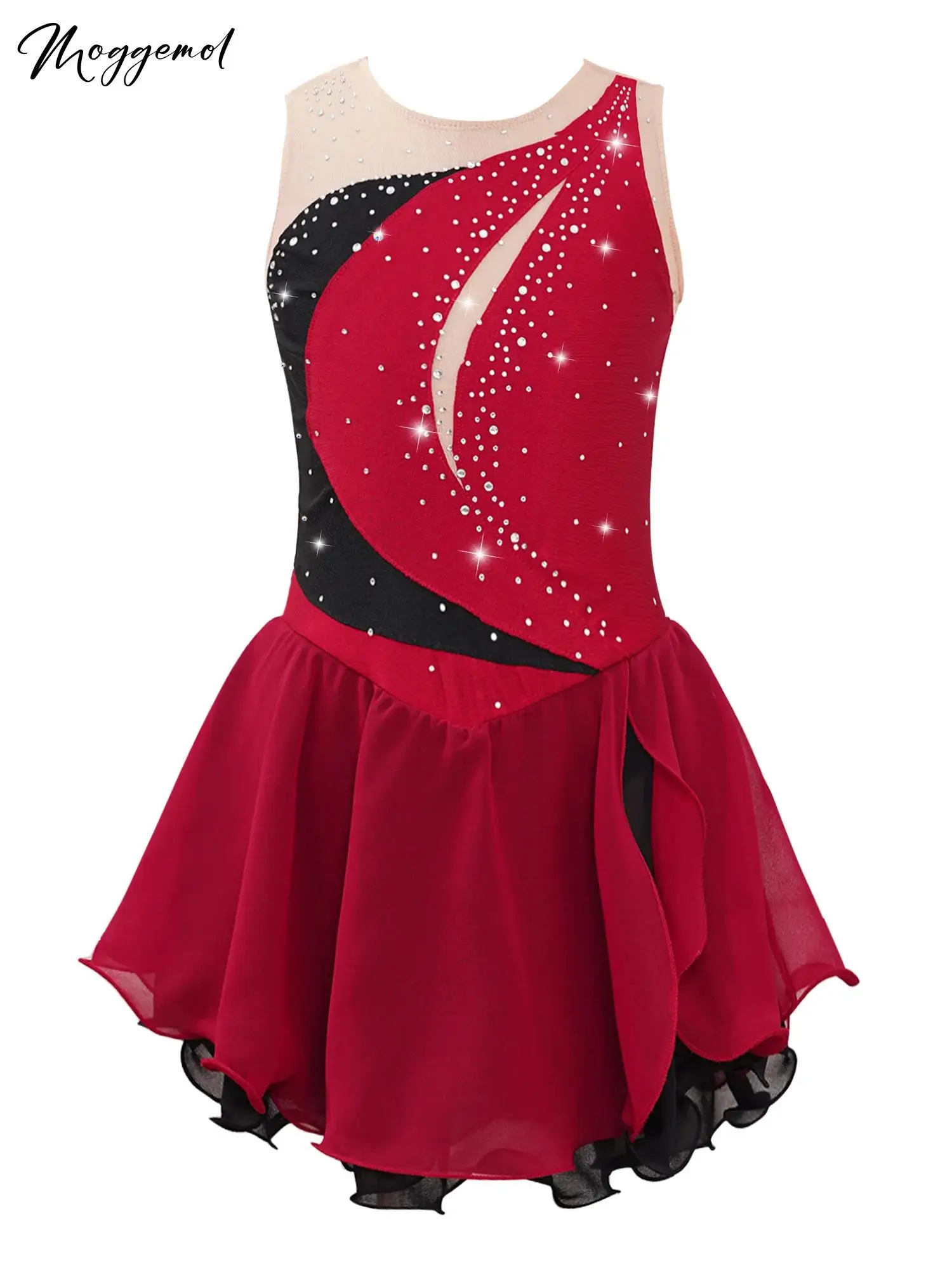 Kids Girls Figure Skating Dress Shiny Rhinestone Sleeveless Ballet Gymnastics Dance Leotard Stage Performance Ballerina Costume
Kids Girls Figure Skating Dress Shiny Rhinestone Sleeveless Ballet Gymnastics Dance Leotard Stage Performance Ballerina Costume