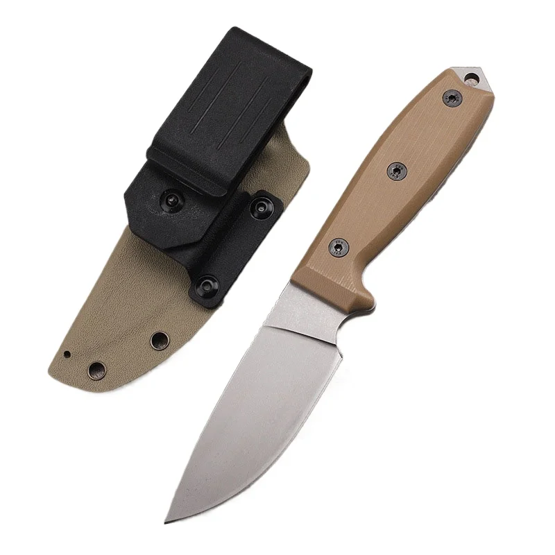 

G10 Handle Survival Hunting Knife D2 Steel Outdoor Camping Self Defense Knife Tactical Military Hand Tool With Scabbard