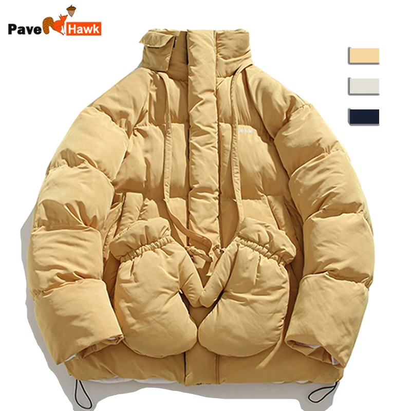 Winter Parkas Men Women with Gloves Stand Neck Thick Cotton-padded Jacket Loose Warm Bubbles Padded Coat Couple 2023 High Street
Winter Parkas Men Women with Gloves Stand Neck Thick Cotton-padded Jacket Loose Warm Bubbles Padded Coat Couple 2023 High Street