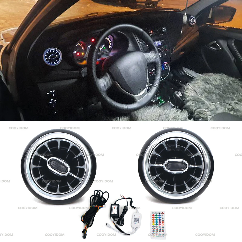 Car 2PCS LED Front Dashboard AC Air Condition Vent Outlet Turbo Interior Trim For LADA
Car 2PCS LED Front Dashboard AC Air Condition Vent Outlet Turbo Interior Trim For LADA