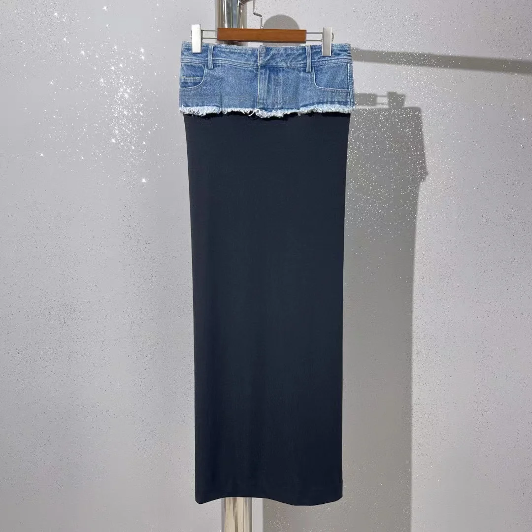 Fyion Runway Fashion Women Long Skirt 2023 Summer Denim Patchwork Slim Ladies Casual Hot Sale Ladies Sexy Black Skirt
Fyion Runway Fashion Women Long Skirt 2023 Summer Denim Patchwork Slim Ladies Casual Hot Sale Ladies Sexy Black Skirt