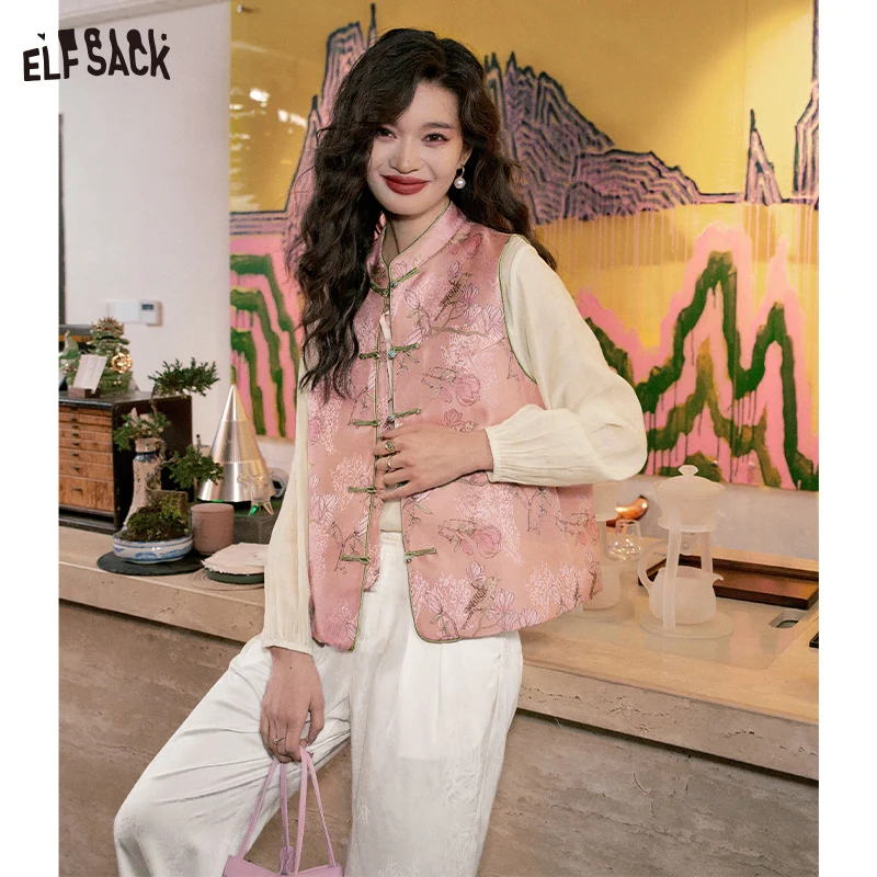 ELFSACK 2024 summer new arrival picnic travel vacation holiday soft comfortable fitted Satin jacquard Chinese style vest floral
ELFSACK 2024 summer new arrival picnic travel vacation holiday soft comfortable fitted Satin jacquard Chinese style vest floral