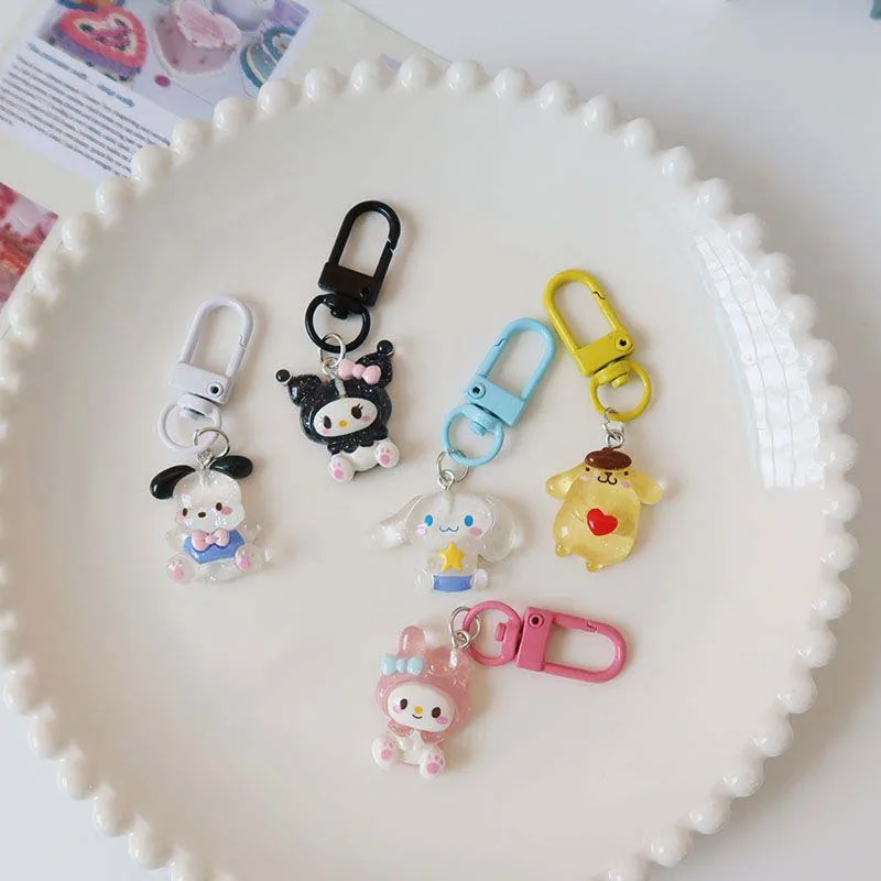 Kawaii Sanrio Cinnamoroll Purin Pochacco Mymelody Kuromi Cartoon Keychain Cartoon Girl Bag Pendant Cute Accessory Plastic Doll
Kawaii Sanrio Cinnamoroll Purin Pochacco Mymelody Kuromi Cartoon Keychain Cartoon Girl Bag Pendant Cute Accessory Plastic Doll