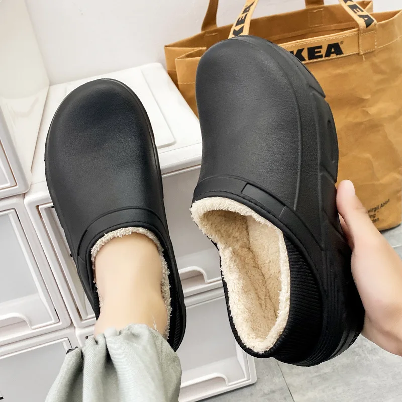 Concise Winter Solid Color Waterproof Home Cotton Slippers Bag with Non-Slip Thick With Outdoor Warm Dad Outside Shoes Men Wool
Concise Winter Solid Color Waterproof Home Cotton Slippers Bag with Non-Slip Thick With Outdoor Warm Dad Outside Shoes Men Wool