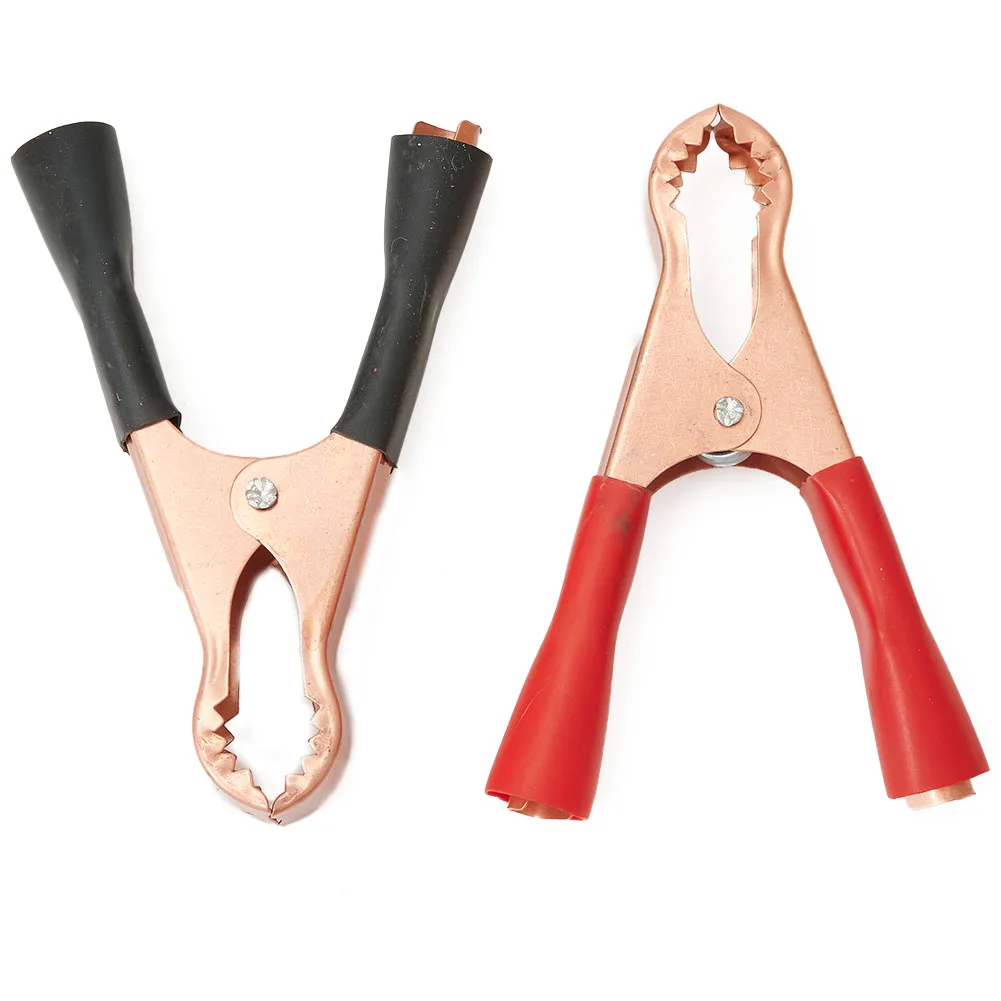 Battery Charger Test Kit Clip Red&Black 80mm Copper Plated Alligator Electrical Probe Lead For Jump Starter 2pcs
Battery Charger Test Kit Clip Red&Black 80mm Copper Plated Alligator Electrical Probe Lead For Jump Starter 2pcs