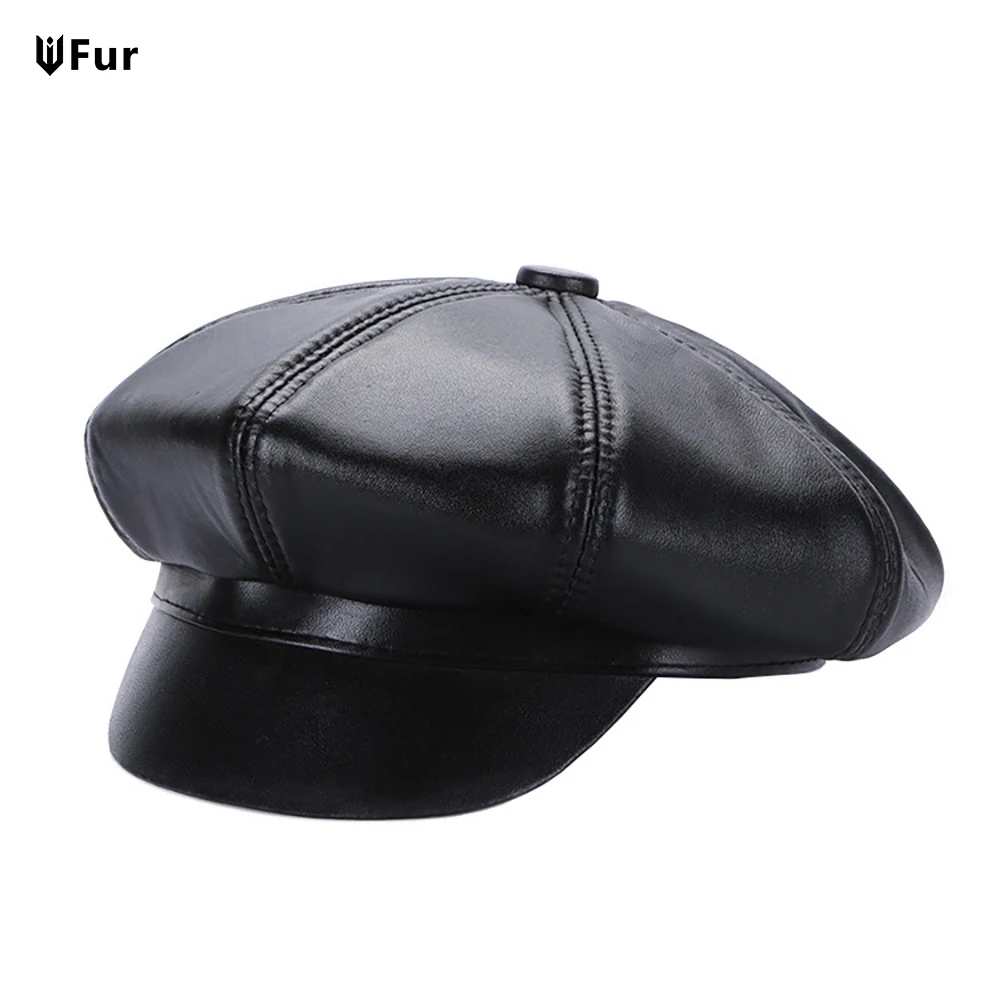 Four Seasons Genuine Vintage Bonnet Leather New Style Newsboy Real Leather Fashion Beret Hat Cadet Visor Men's Baseball Hat Caps
Four Seasons Genuine Vintage Bonnet Leather New Style Newsboy Real Leather Fashion Beret Hat Cadet Visor Men's Baseball Hat Caps