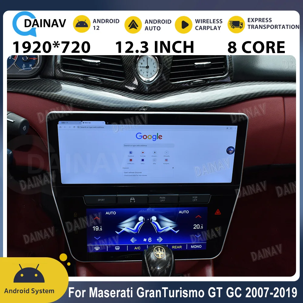 Android 12 For Maserati GranTurismo GT GC 2007-2019 Android Auto Car Radio Multimedia Player GPS Navigation Carplay Head Unit 
Android 12 For Maserati GranTurismo GT GC 2007-2019 Android Auto Car Radio Multimedia Player GPS Navigation Carplay Head Unit