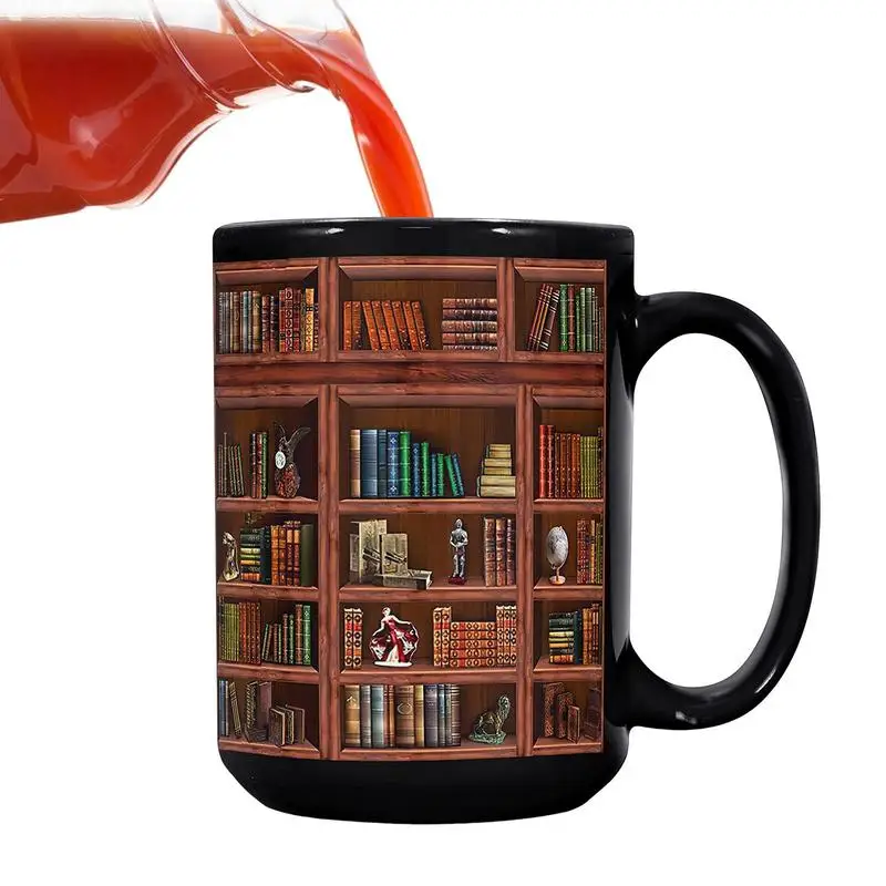 

430 мл кофейная кружка, библиотека, книжная полка, печатная чайная чашка, книжный стакан, керамическая кружка для кофе, для книжки, для влюбленных, бытовые питьевые принадлежности