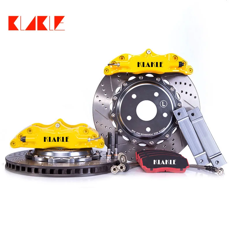 

KLAKLE Modified Brake Kit Front Wheel R18 Rim 5200 4 Pot Sport Brake Caliper 330*28MM Car Rotor Dis For Ford Focus St 225