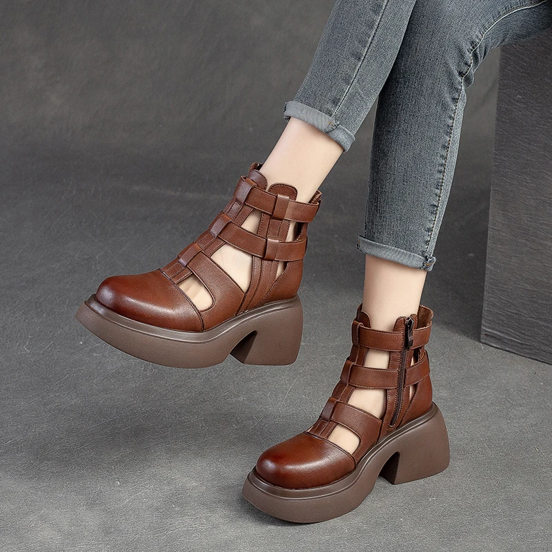 Sandal Boots Summer Shoes Woman Flat Platform Women Soft Genuine Leather Casual wedges Women Shoes Flats
Sandal Boots Summer Shoes Woman Flat Platform Women Soft Genuine Leather Casual wedges Women Shoes Flats