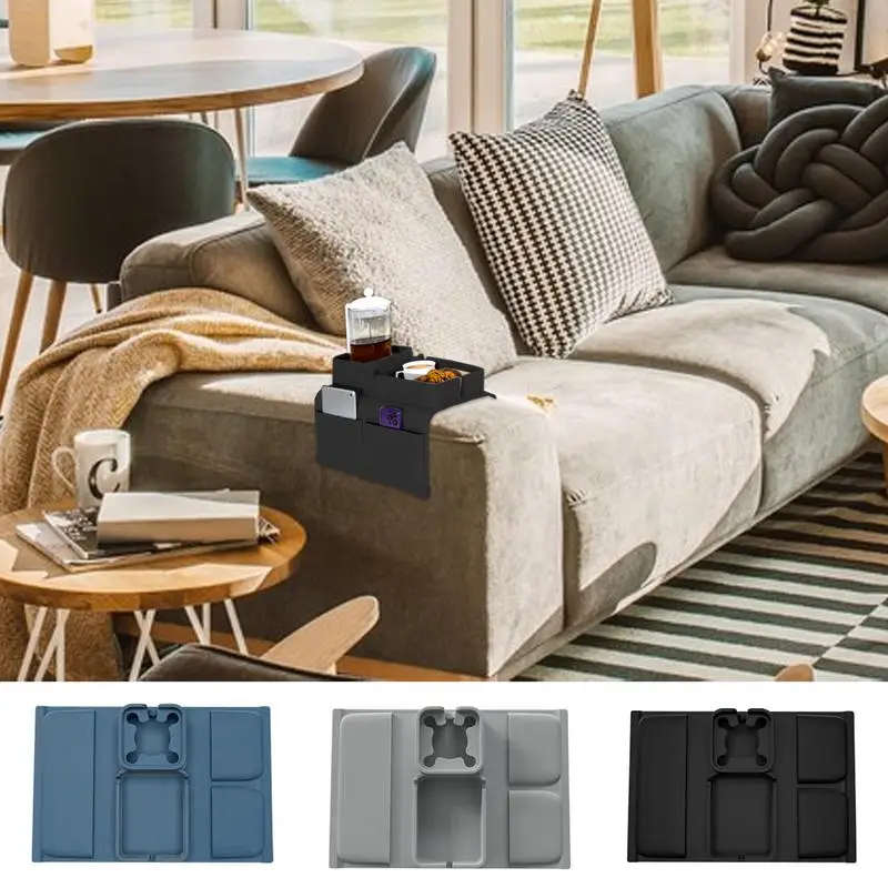 Silicone Couch Arm Tray Armrest Stand Cup Holder Drink Coaster Tray Couch Coaster Back Grid Like Design Storage Supplies
Silicone Couch Arm Tray Armrest Stand Cup Holder Drink Coaster Tray Couch Coaster Back Grid Like Design Storage Supplies