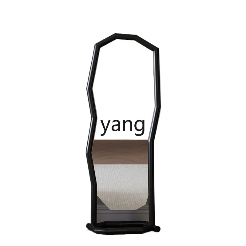 

L'm'm Full Body Floor Mirror Mirror for Making Someone Look Thinner Black Shaped Cloakroom Full-Length Mirror