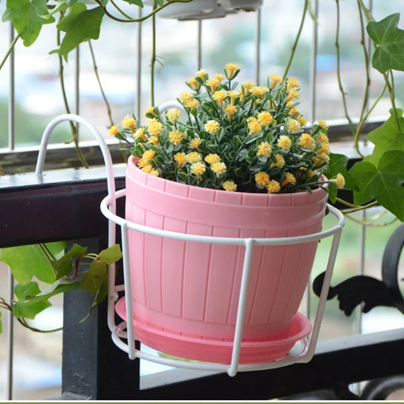 Hanging Basket Flower Rack Balcony Iron Railing Guardrail Potted Flower Round Shelf Durable Stable Simple Shape Hanging Baskets
Hanging Basket Flower Rack Balcony Iron Railing Guardrail Potted Flower Round Shelf Durable Stable Simple Shape Hanging Baskets