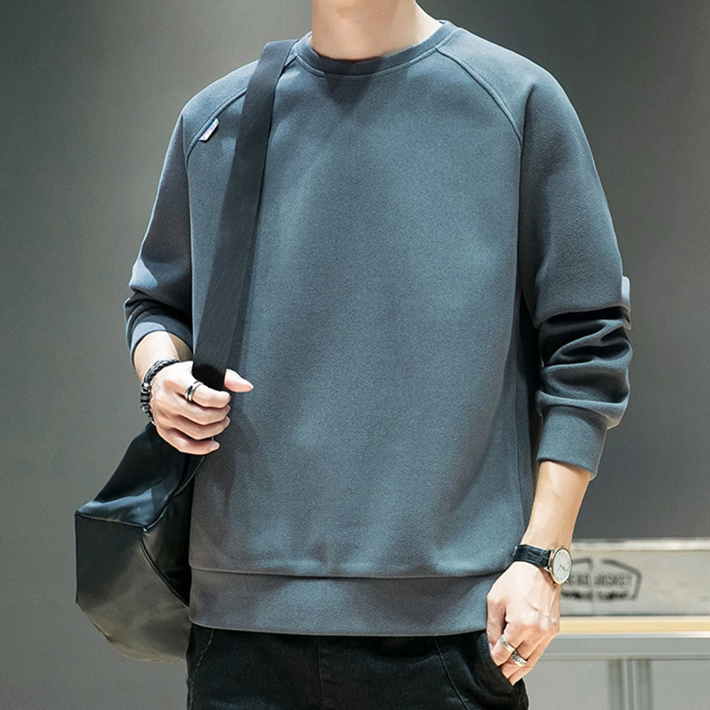 Men's Solid Color Fleece Warm Crew Neck Sweatshirt Casual Pullover Tops Comfortable and Perfect for Spring/Autumn
Men's Solid Color Fleece Warm Crew Neck Sweatshirt Casual Pullover Tops Comfortable and Perfect for Spring/Autumn