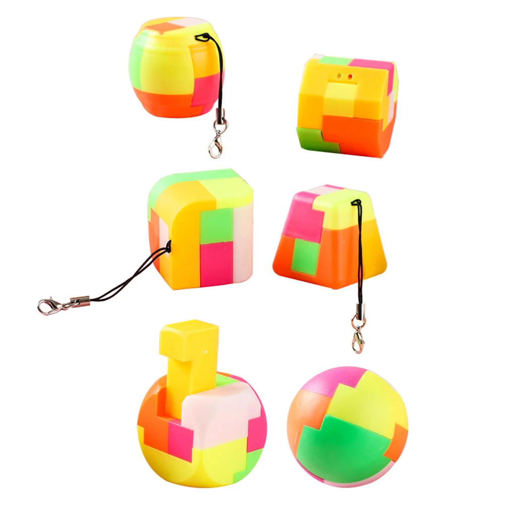 

6 Pcs Building Blocks Cube Ball Intellectual Toys Educational Assembled Puzzle Playthings Keychains Early Learning Child