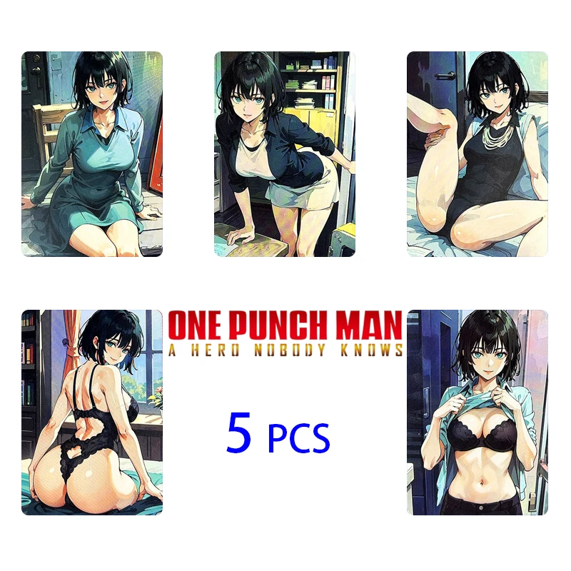 

5Pcs/set One Punch Man Sexy Girl Fubuki Anime Characters Board Game Flash Card Collection Card Children's Toys Christmas Gift