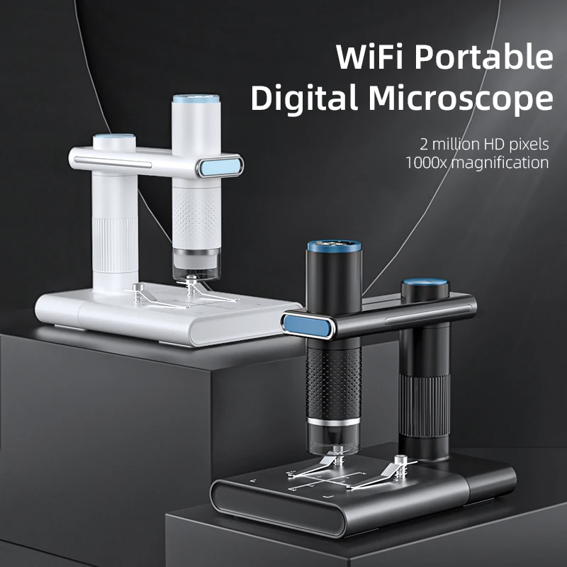 Adjustable 1000X 2MP 8 Leds Digital Microscope Handheld Portable Wifi Magnifier Electronic CCD HD Magnification for Phone
Adjustable 1000X 2MP 8 Leds Digital Microscope Handheld Portable Wifi Magnifier Electronic CCD HD Magnification for Phone