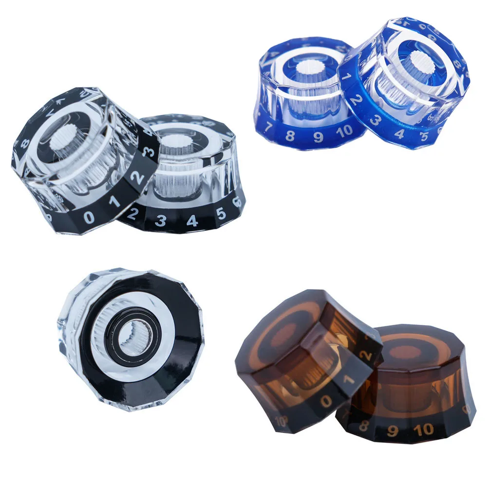 

3pcs/4pcs Electric Guitar Knobs Speed Volume Tone Control Knobs Lampshade style for PRS guitars Parts Replacem