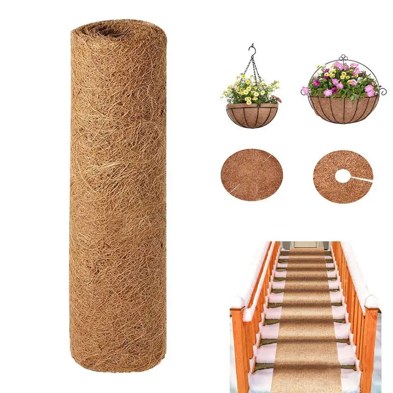 

Coco Carpet Coconut Planter Liners Flowerpot Basket Coco Mat Liner Plant Liner For Plant Garden Plants Wall Planters for decor