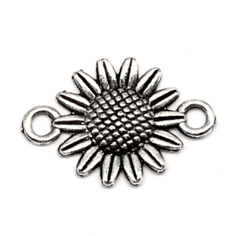 Sunflower Connector Pendants Jewelry Making Accesori Party Jewelry 15x21mm 10pcs Antique Silver Color
Sunflower Connector Pendants Jewelry Making Accesori Party Jewelry 15x21mm 10pcs Antique Silver Color