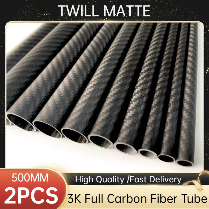 3k Carbon Fiber Tube, Twill Matte, Length:500mm, Wall Thickness: 4mm,Calibre: 14mm-48mm RC Airplane Models Accessories.
3k Carbon Fiber Tube, Twill Matte, Length:500mm, Wall Thickness: 4mm,Calibre: 14mm-48mm RC Airplane Models Accessories.