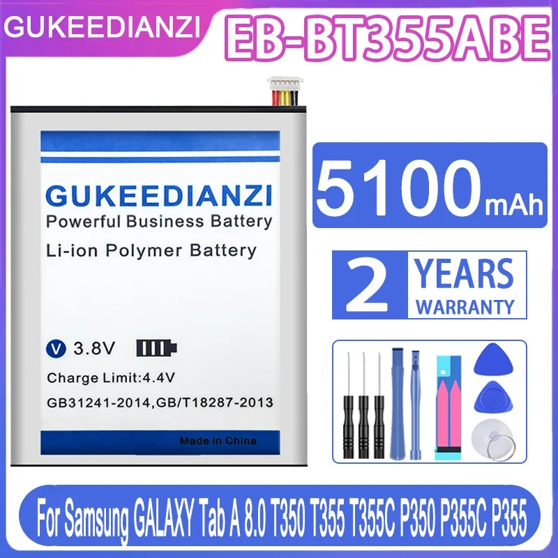 

GUKEEDIANZI Battery EB-BT355ABE 5100mAh For Samsung GALAXY Tab A 8.0 T350 T355 T355C P350 P355C P355 A8.0