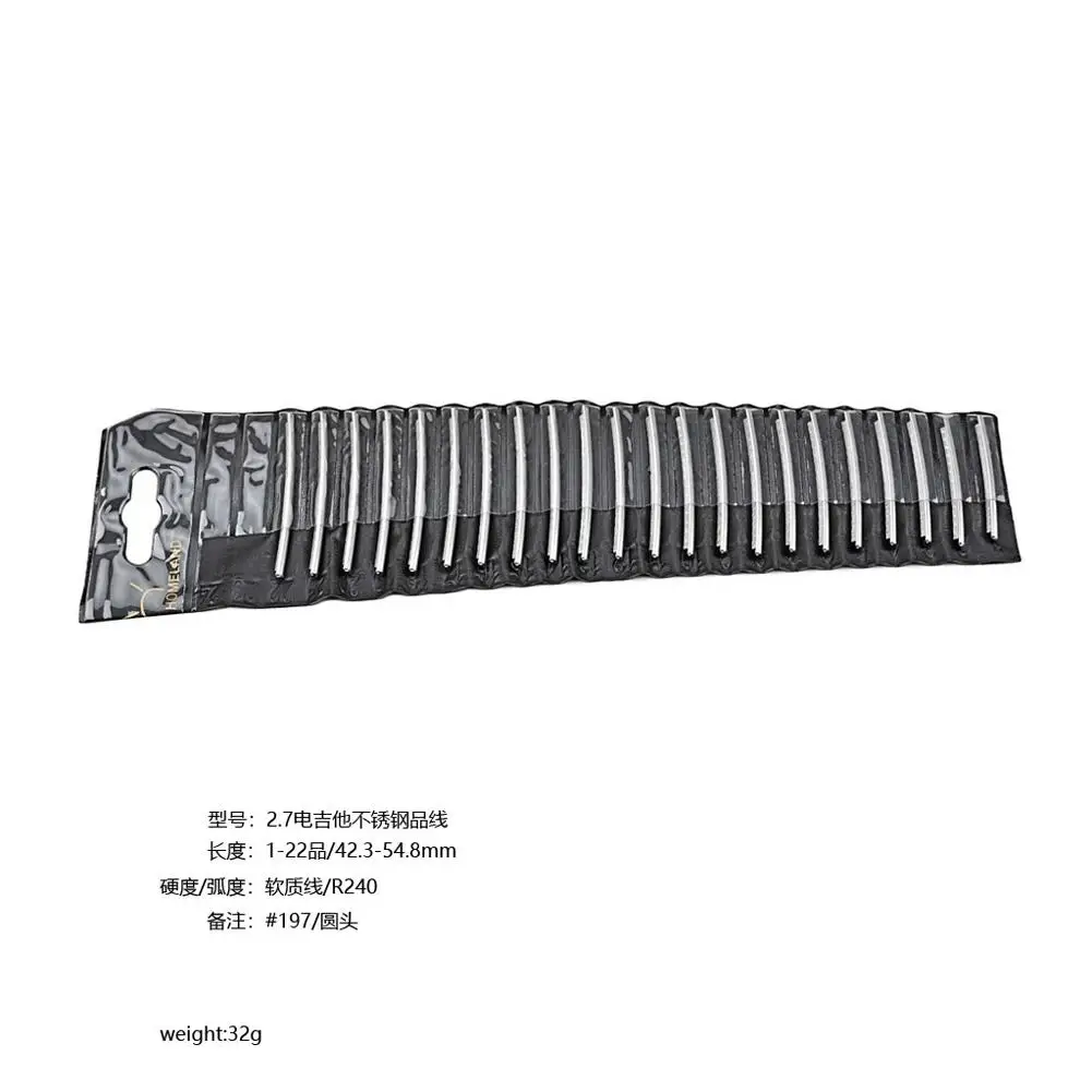 22pcs 2.7mm Stainless Steel Guitar Frets Replacement Parts Metal Round Fret Wire Set Musical Instrument Accessories
22pcs 2.7mm Stainless Steel Guitar Frets Replacement Parts Metal Round Fret Wire Set Musical Instrument Accessories