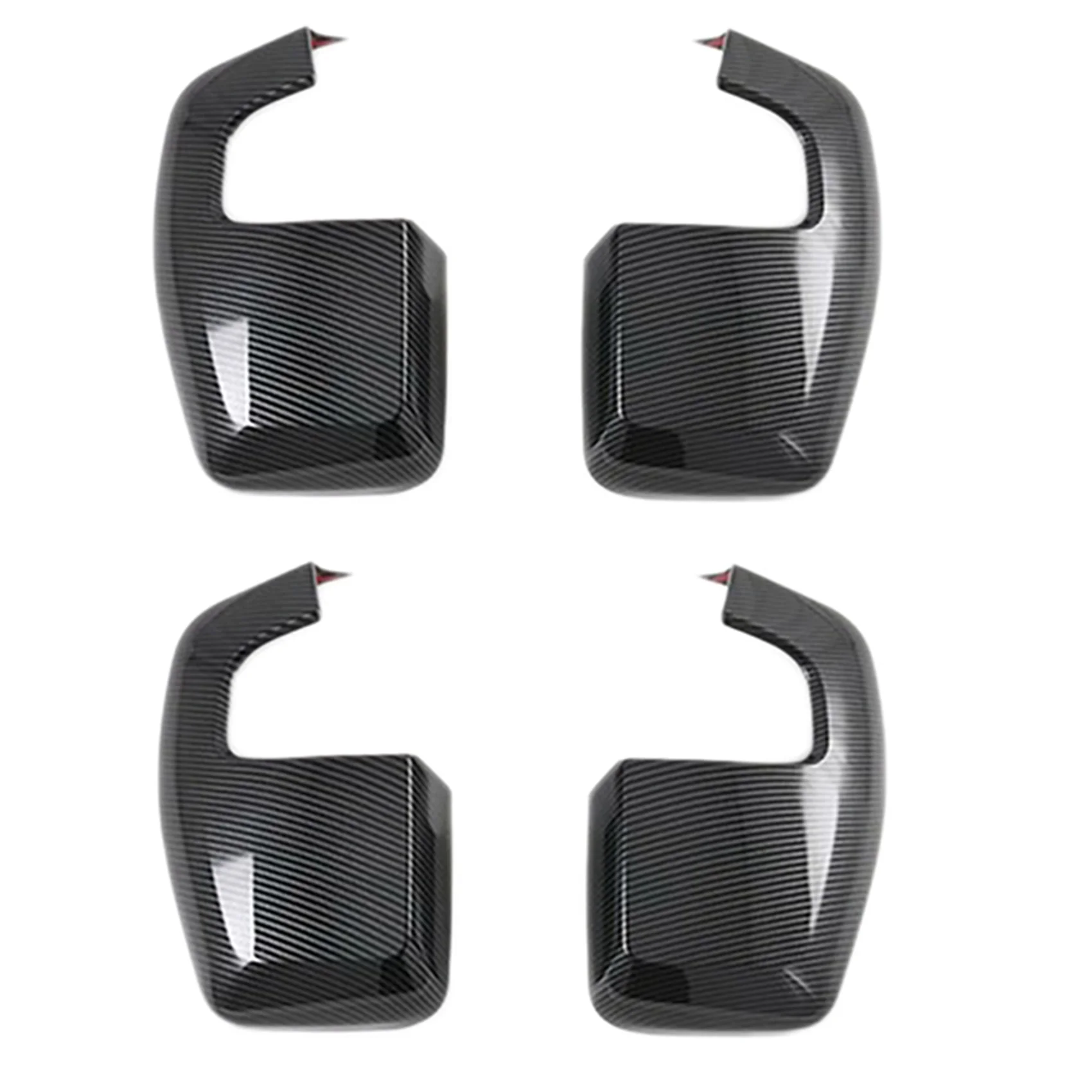 

2X Car Carbon Rear View Rearview Side Glass Mirror Cover Trim Side Mirror Caps for Ford Transit 2017 Tourneo Custom 2016