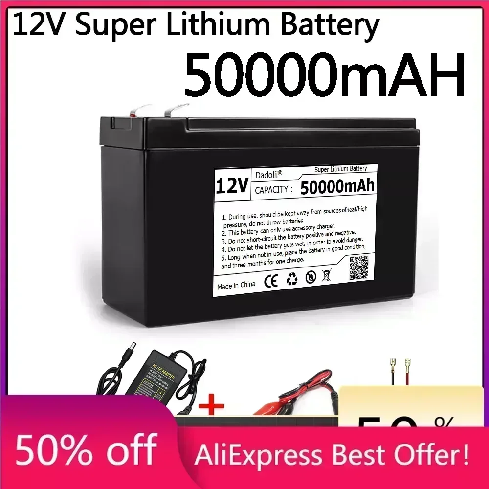 50Ah 12V Battery 18650 lithium battery pack suitable for solar energy electric vehicle battery power display+12.6V3A charger
50Ah 12V Battery 18650 lithium battery pack suitable for solar energy electric vehicle battery power display+12.6V3A charger