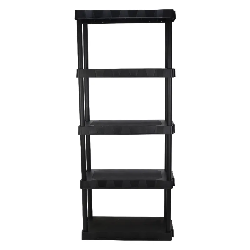 

Hyper Tough Black 5-Tier Plastic 68" H x 30" W x 13.8"D, 350lb Total Capacity