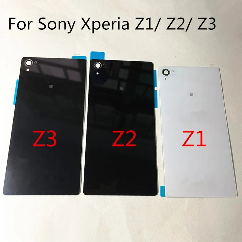 

Задняя крышка батарейного отсека для Sony Xperia Z1 Z2 Z3, стеклянный Сменный Чехол с логотипом