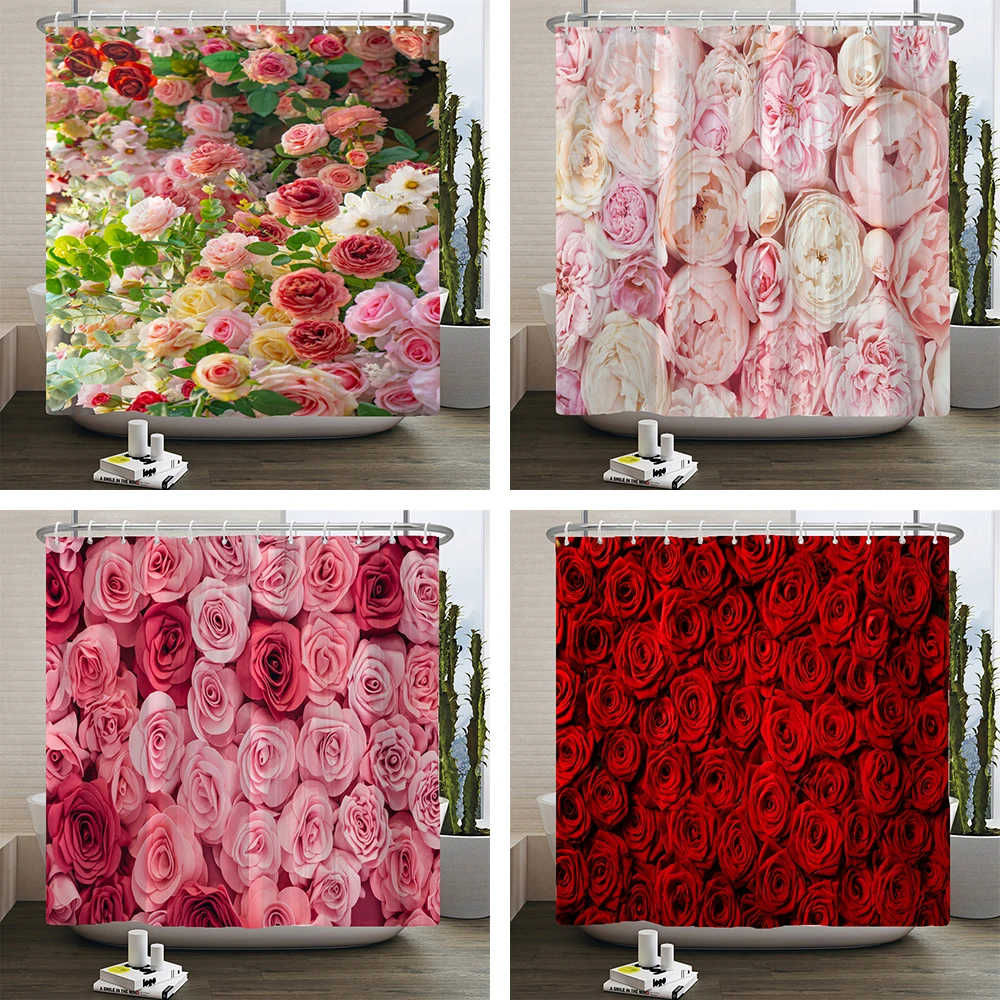 rurality fresh flowers wall shower curtains bathroom shower curtain 3D fabric bath curtain with hooks waterproof bath screen
rurality fresh flowers wall shower curtains bathroom shower curtain 3D fabric bath curtain with hooks waterproof bath screen