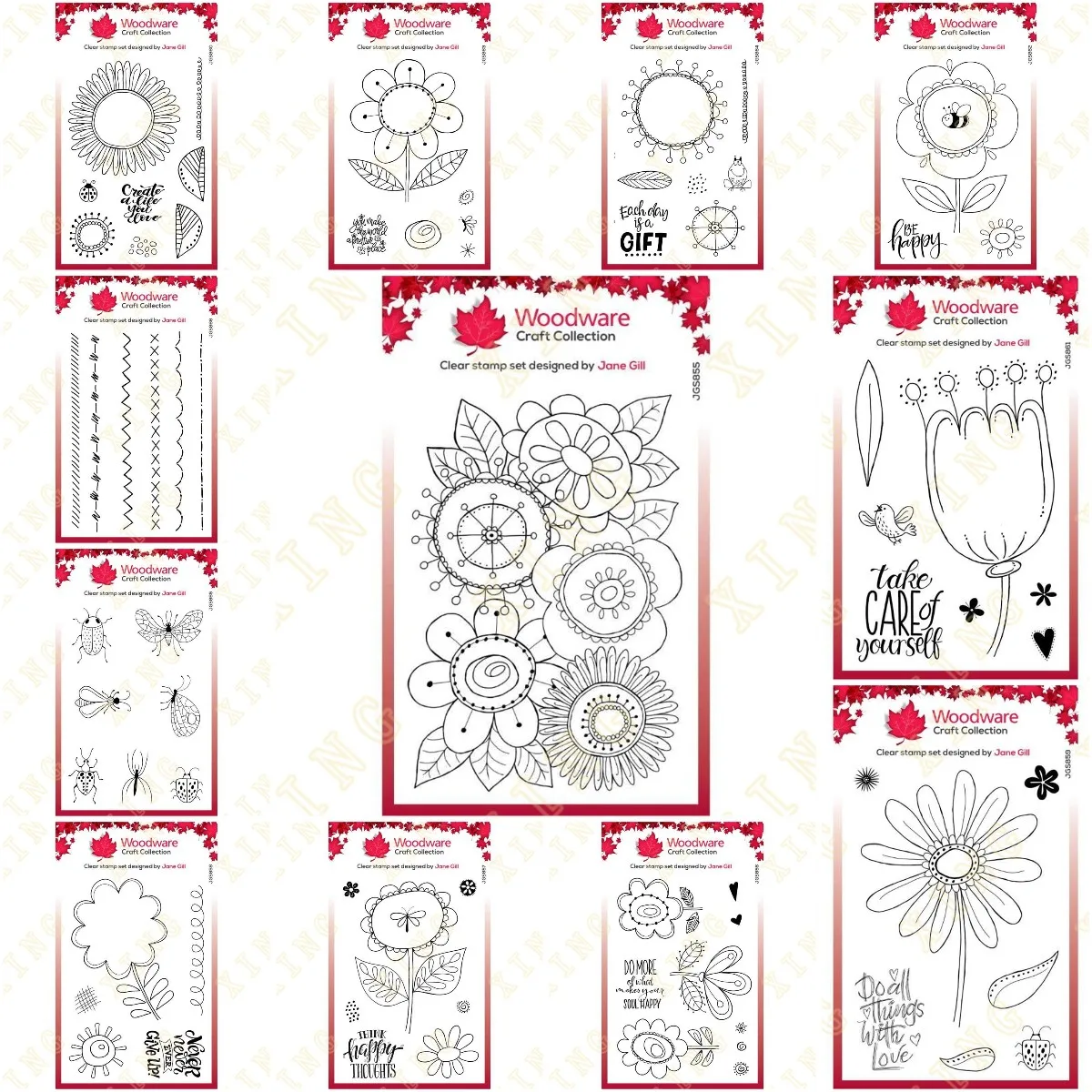 

New Flowers Bug Doodles with Love Clear Silicone Stamps Scrapbook Diary Decoration Embossing Template DIY Greeting Card Handmade