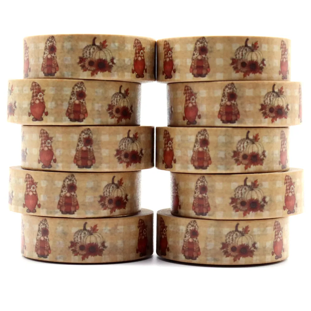 NEW 10pcs/Lot 15MM*10M Thanksgiving Gnomes Yellow Pumpkin Floral Decorative Tapes scrapbooking stationery masking tape
NEW 10pcs/Lot 15MM*10M Thanksgiving Gnomes Yellow Pumpkin Floral Decorative Tapes scrapbooking stationery masking tape