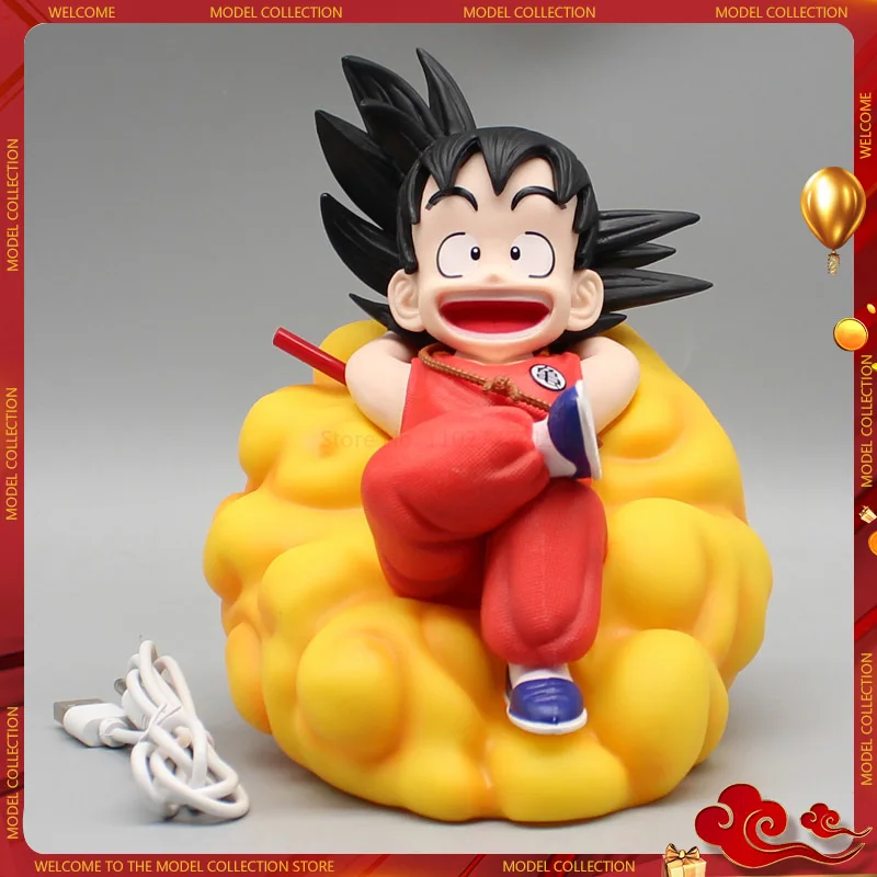 

Anime Dragon Ball Gk Childhood Goku Action Somersault Cloud Luminous Bedside Table Night Light Figures Collection Model Toy