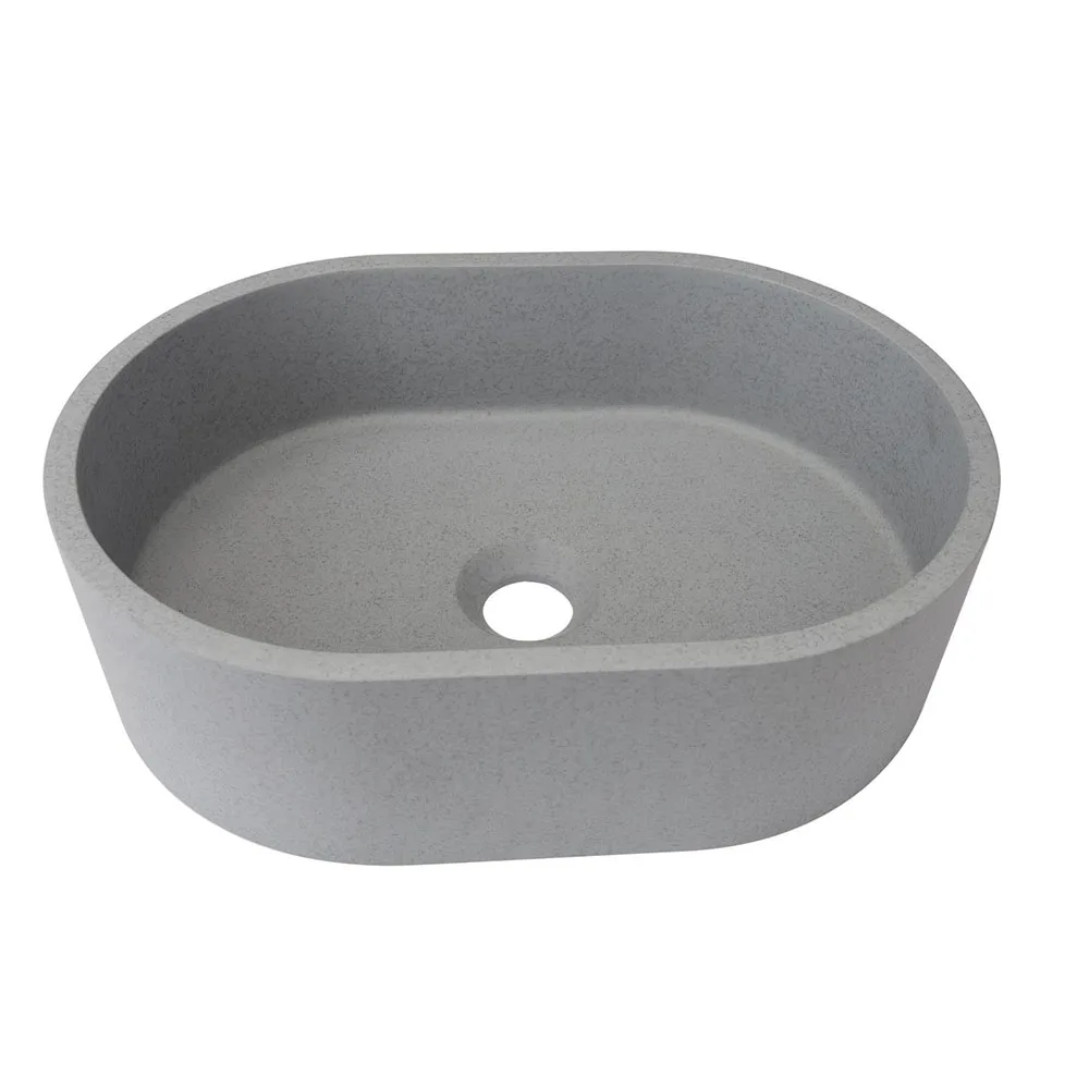 Oval Concrete Vessel Bathroom Sink Basin Above Counter Home Washing Basin for Bathroom Lavatory Vanity 15.75"L×11"W×4.7"H
Oval Concrete Vessel Bathroom Sink Basin Above Counter Home Washing Basin for Bathroom Lavatory Vanity 15.75"L×11"W×4.7"H