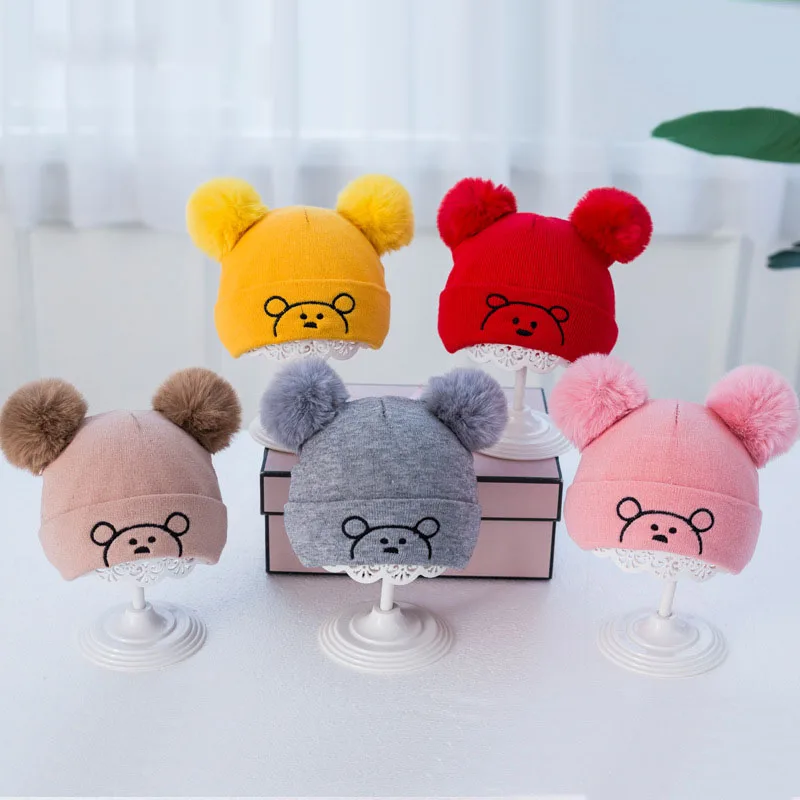 Fashion Cartoon Bear Ear Baby Hat Winter Soft Warm Knitted Boy Girl Hats Beanie Solid Color Infant Toddler Cap Bonnet Kids Caps
Fashion Cartoon Bear Ear Baby Hat Winter Soft Warm Knitted Boy Girl Hats Beanie Solid Color Infant Toddler Cap Bonnet Kids Caps