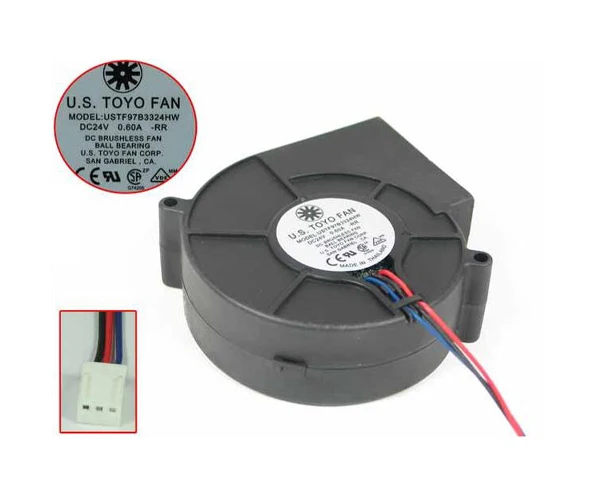 U. TOYO USTF97B3324HW RR DC 24В 0,60a 97x97x33 мм 3-проводной охлаждающий вентилятор
U. TOYO USTF97B3324HW RR DC 24В 0,60a 97x97x33 мм 3-проводной охлаждающий вентилятор