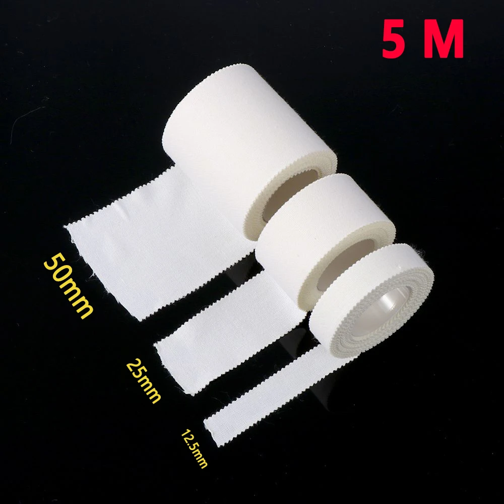 

1PC Medical Waterproof Cotton White Premium Adhesive Tape Sport Binding Strain Injury Care Support Physio Muscle Elastic Bandage