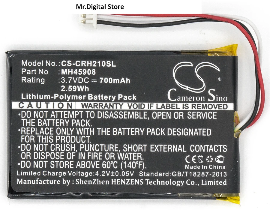 

Cameron Sino 700mAh Battery MH45908 for CORSAIR CA-9011127-NA, CA-9011136-AP, Gaming H2100 Dolby 7.1 Wireless Headset, H2100